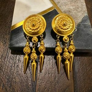 Ben Amun gold clip-on earrings